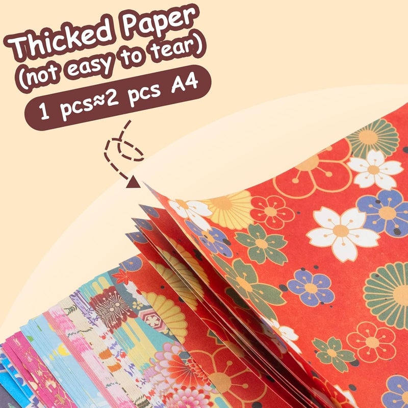 hapray 500 Sheets Japanese Origami Paper & 1350 Sheets Star Origami Paper, Double Sided Color Papers Scrapbook Decor, Colored Easy Folding Crafts for Kids Ages 5-8 8-12, DIY Arts Crafts for Beginners - Image 4